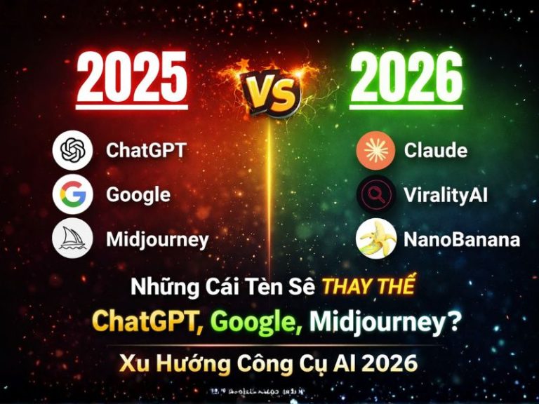 Xu Hướng Công Cụ AI 2026: Những Cái Tên Sẽ Thay Thế ChatGPT, Google, Midjourney?